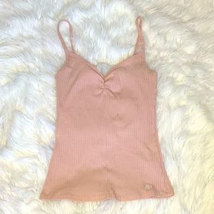 Pink Ribbed Women's Top